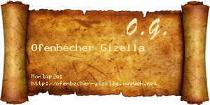 Ofenbecher Gizella névjegykártya